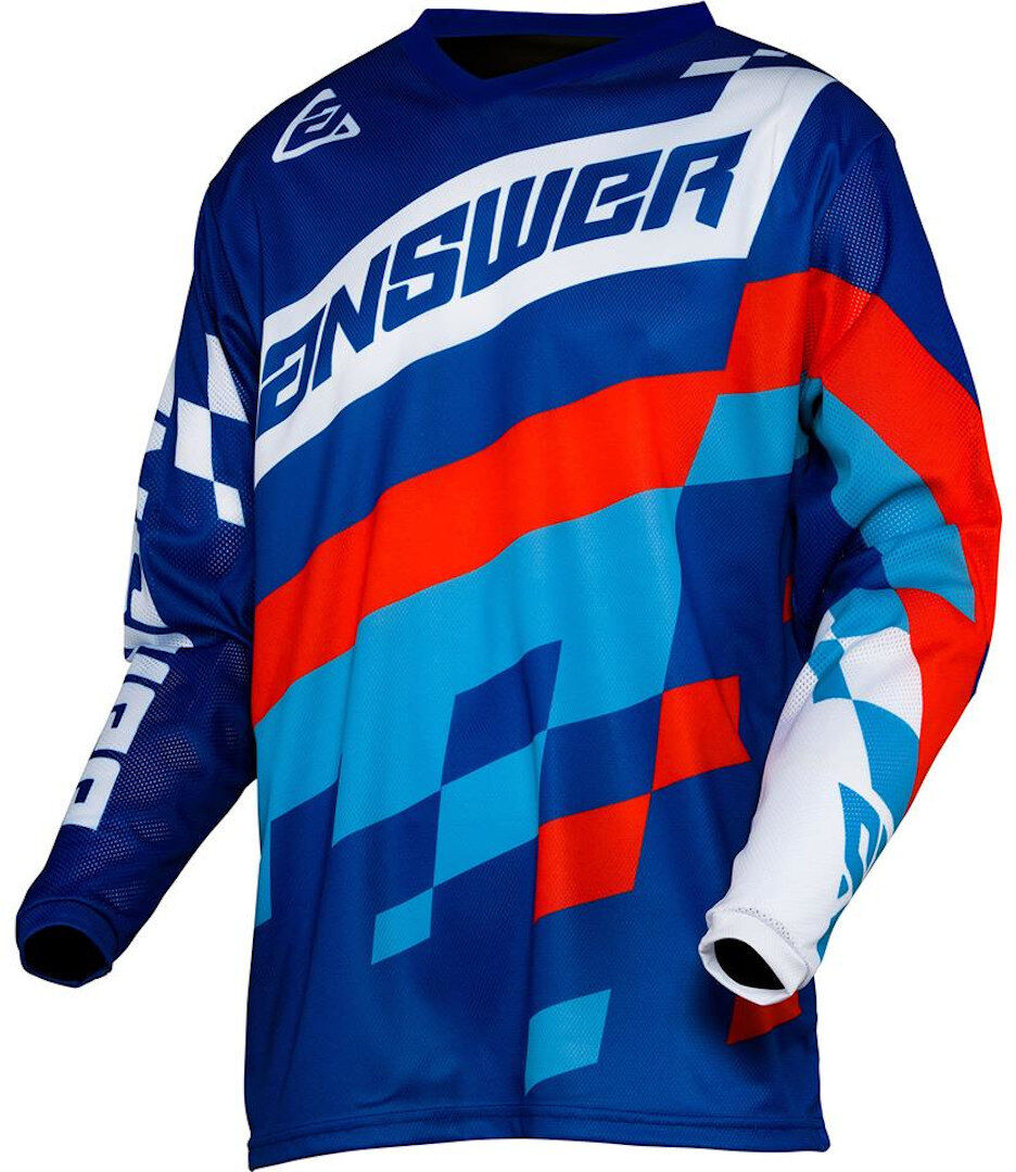 Answer Racing Answer Arkon Korza Motocross Jersey  - White Red Blue