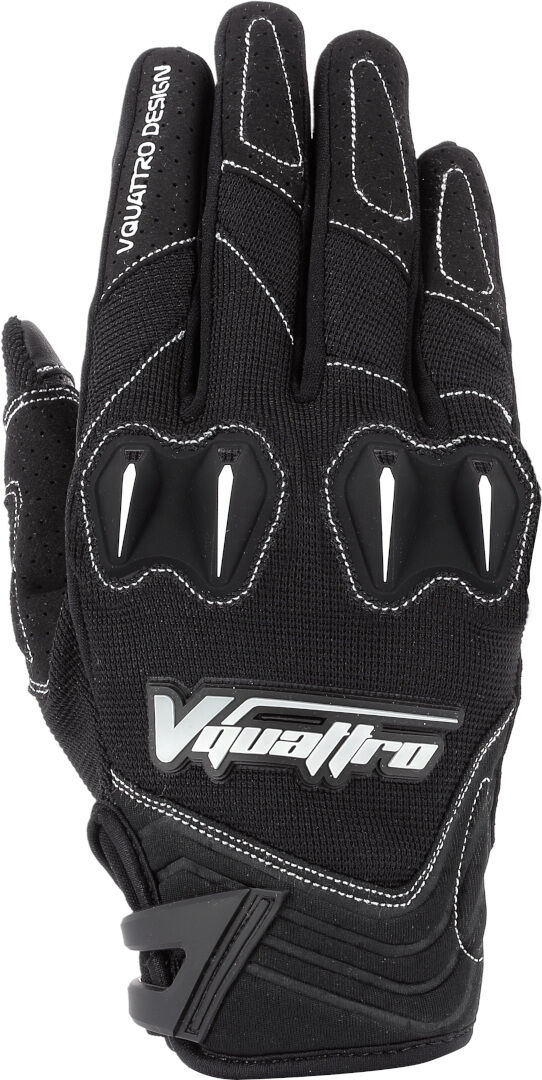 Vquattro Design Stunter Motorcycle Gloves  - Black