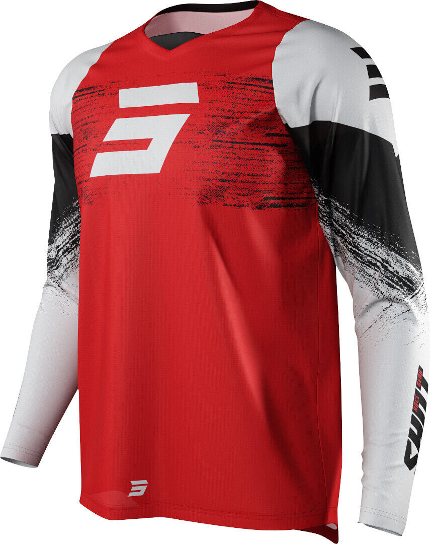 Shot Raw Burst Motocross Jersey  - White Red