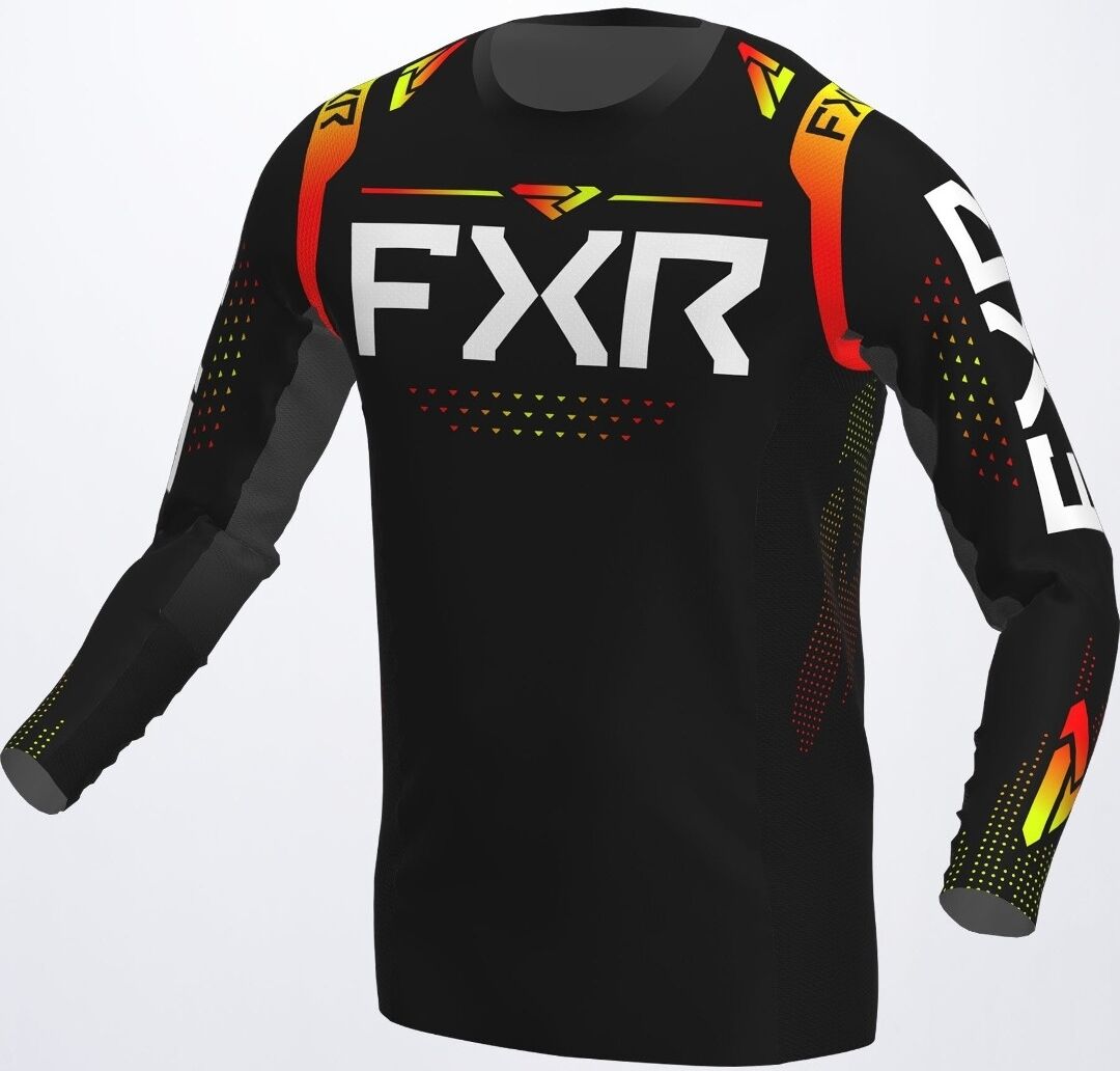 Fxr Helium Racediv Motocross Jersey  - Black White Orange