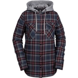 Volcom Hooded Flannel Navy Xs