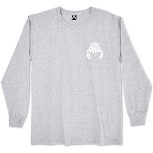 CRAB GRAB LOGO CREW GREY HEATHER L