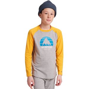 Burton BASE LAYER SHIRT KIDS GRAY HEATHER CADMIUM YELLOW M