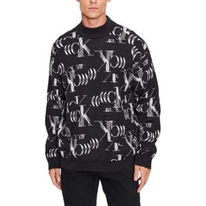 Calvin Maglioncino Uomo Art. J30j324788 BLACK / EGGSHELL