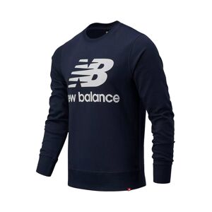 New Balance ESS LOGO CREW Felpa uomo in cotone Felpe uomo Blu taglia S