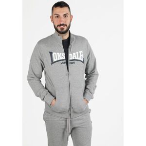 Lonsdale Felpa da uomo a collo alto con zip Felpe uomo Grigio taglia M