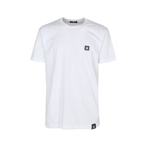 Hollywood T-shirt girocollo da uomo in cotone con patch gommata T-Shirt e Top uomo Bianco taglia L