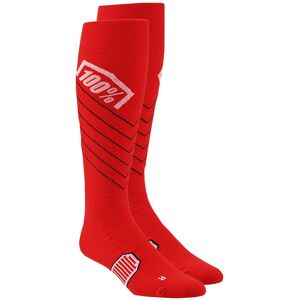 Calze Moto Lunghe 100% HI SIDE MX Rosse taglia S/M