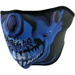 Collare Maschera Moto Zanheadgear Half Face Mask Teschio Blu taglia un