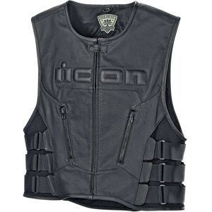 Gilet Moto in Pelle Icon REGULATOR D3O Nero taglia 4XL