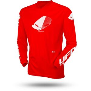 Maglia Moto Cross Enduro da Bambino Ufo SLIM RADIAL Rosso taglia 4XS