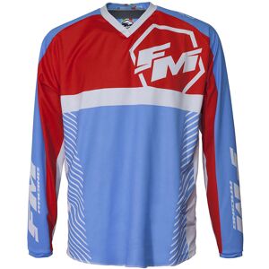 Maglia Moto Cross Enduro Fm Racing X28 FORCE Celeste Rosso taglia 2XL