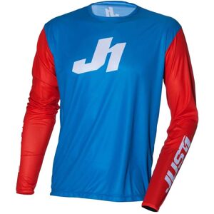 Maglia Moto Cross Enduro Just1 J-ESSENTIAL Blu Rosso Bianco taglia 2XL