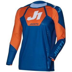 Maglia Moto Cross Enduro Just1 J-FLEX 2.0 District Blu Aranc taglia M