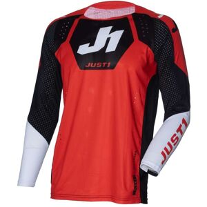 Maglia Moto Cross Enduro Just1 J-FLEX 2.0 District Rosso Ner taglia 2X