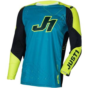 Maglia Moto Cross Enduro Just1 J-FLEX 2.0 Frontier Teal Nero taglia S