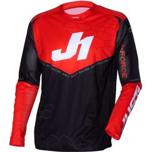 Maglia Moto Cross Enduro Just1 J-FORCE Hexa Rosso Nero Bianc taglia L