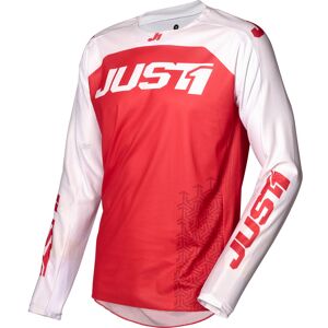 Maglia Moto Cross Enduro Just1 J-FORCE Terra Rosso Bianco taglia XS