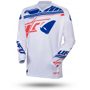 Maglia Moto Cross Enduro Ufo HERON Bianco Blu Rosso taglia L