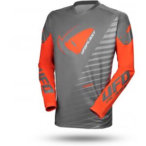 Maglia Moto Cross Enduro Ufo KIMURA Grigio Arancio taglia L