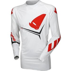 Maglia Moto Cross Enduro Ufo SLIM EGON Bianco Rosso taglia L