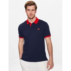 Diadora Polo Maglia UOMO Blu Cotone Piquet maniche corte SS CORE