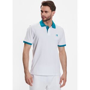 Diadora Polo Maglia UOMO Bianco maniche corte SS CORE Cotone Piquet