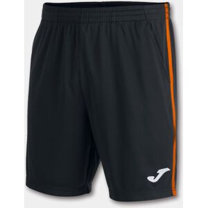 Joma Pantaloncini Shorts UOMO Bermuda Nero Arancione Tennis Padel OPEN III