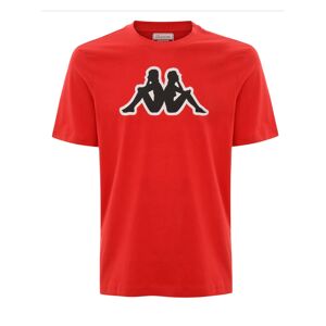 Kappa T-shirt maglia maglietta UOMO Banda 222 Rosso LOGO ZOBI Cotone Jersey