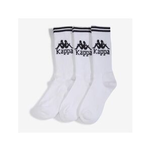 Kappa Calze calzini Socks Unisex Bianco ASTER 3PACK mezza gamba