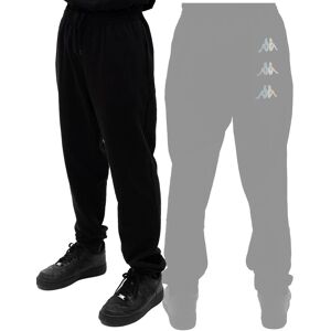 Kappa Pantaloni tuta Pants UOMO Banda 222 Nero 10 VALTEN Cotone Garzato