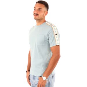 Kappa T-shirt maglia maglietta UOMO Banda 222 Azzurro PAULO Cotone