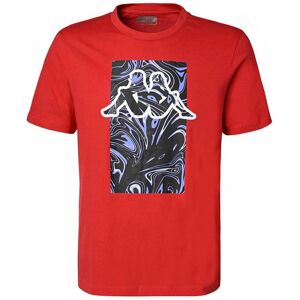 Kappa T-shirt maglia maglietta UOMO Banda 222 Rosso LOGO EZIO Cotone