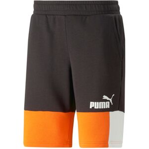 Puma Pantaloncini Shorts UOMO Nero Arancio Bermuda Essentials ColorBlock