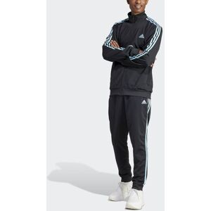 adidas Tuta Intera Completa UOMO 3 Stripes TR TT TS Nero Azzurro