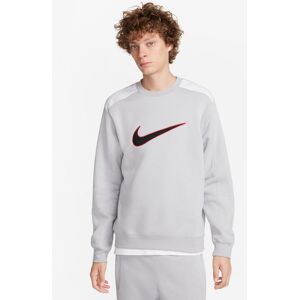 Nike Felpa Sportiva girocollo UOMO Grigio Pullover Crew Fleece BB