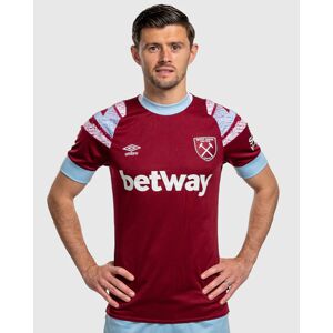 Umbro West Ham Maglia Calcio UOMO Amaranto poliestere Home 2022 23