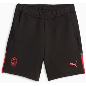 Puma Ac Milan Pantaloncini Shorts Casuals Nero 2023 24 Cotone Garzato