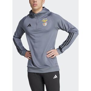 adidas Benfica Felpa Allenamento Training Top Hoddie Grigio Mezza zip 2023 24