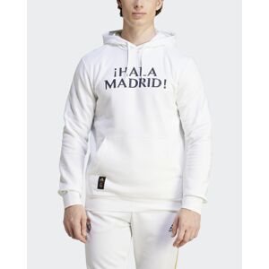 adidas Real Madrid Felpa Cappuccio Hoodie UOMO Bianco 2023 24 DNA HD