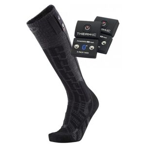 Therm-ic Ultra Warm Comfort + S-Pack 1400B - calze da sci riscaldabili Black/Grey 39