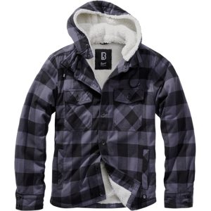 Brandit Giacca  Lumber Hooded Nero-Grigio