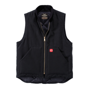 West Coast Choppers Gilet  Heavy Duty Canvas Nero