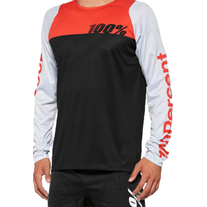 100% Maglia MTB  R-Core Nero-Rosso