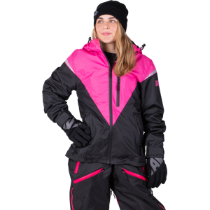 Raven Giacca Motoslitta Donna  Boondocker Nero-Rosa