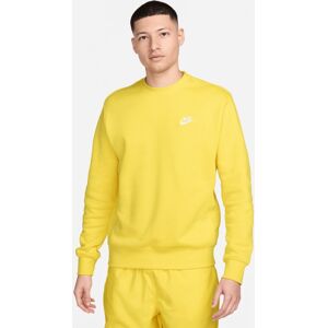 Nike Felpa Sportswear Club Fleece Giallo e Bianco Uomo BV2662-718 L