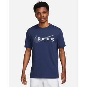Nike Maglietta Da Running Dri-fit Blu Navy Uomo Fj2362-410 L