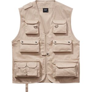 Brandit Gilet Da Caccia Uomo Osservazione Degli Uccelli Multitasche Verde Beige