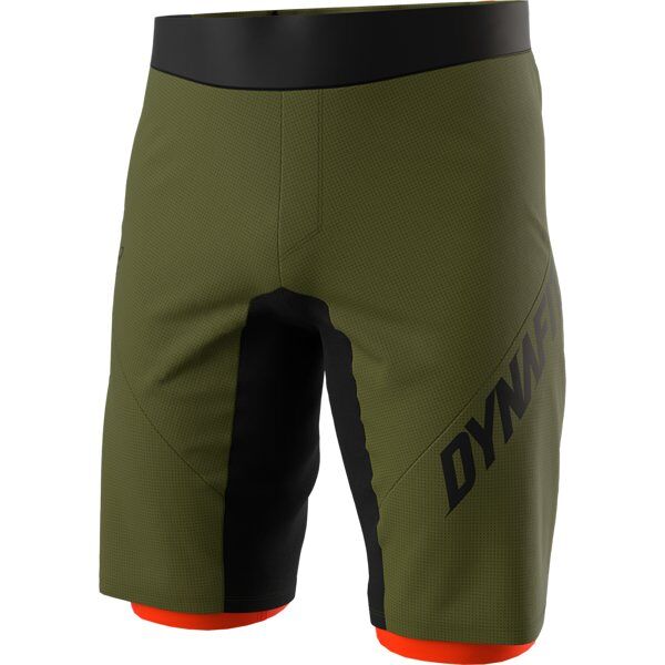 dynafit ride light 2in1 - pantaloni mtb - uomo dark green/black/red m