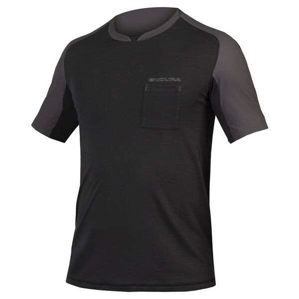 endura gv500 foyle t - maglia gravel - uomo black l